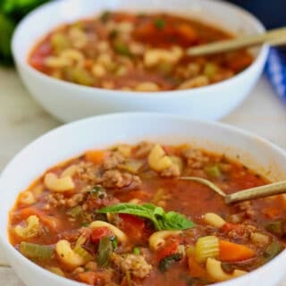 bowl of sausage soup