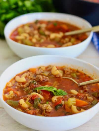 bowl of sausage soup