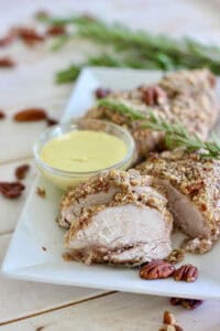 Pecan Crusted Chicken with dipping sauce