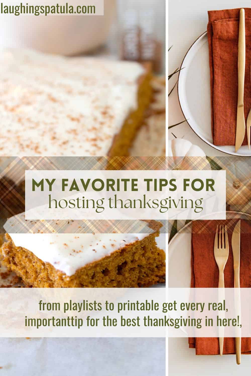 tips for hosting thanksgiving graphic