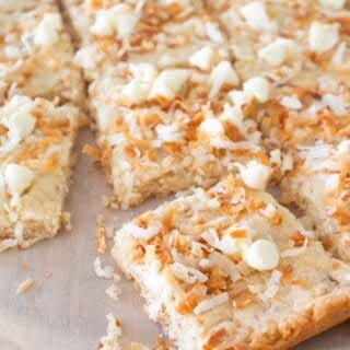 overhead view of sliced shortbread
