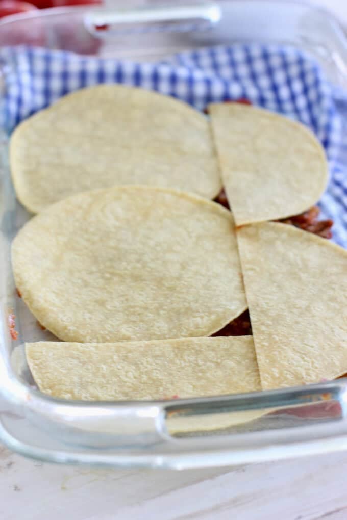 refried beans in a tortilla