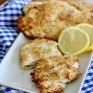 Air fryer chicken cutlets ready to serve