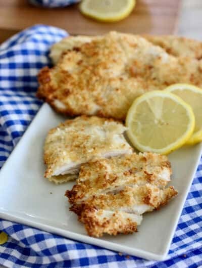 Air fryer chicken cutlets ready to serve