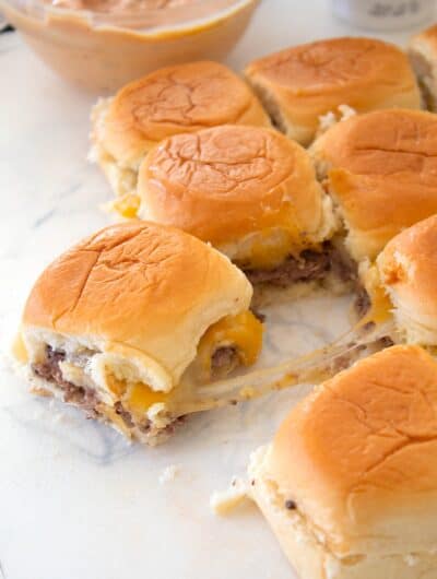 cheese pull oven baked sliders
