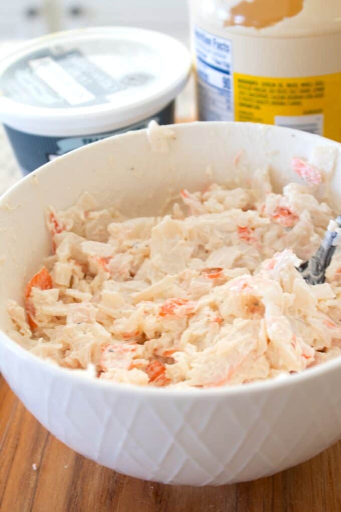 crab salad fully mixed