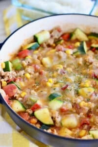 Skillet Chicken and Zucchini