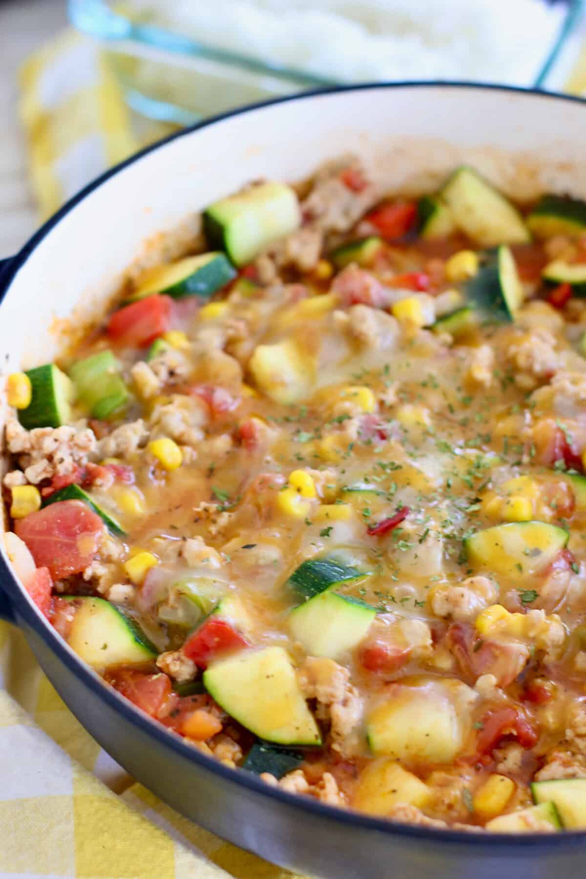 Skillet Chicken and Zucchini