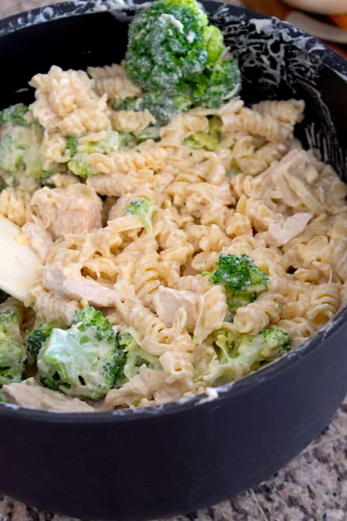 chicken casserole in a pot