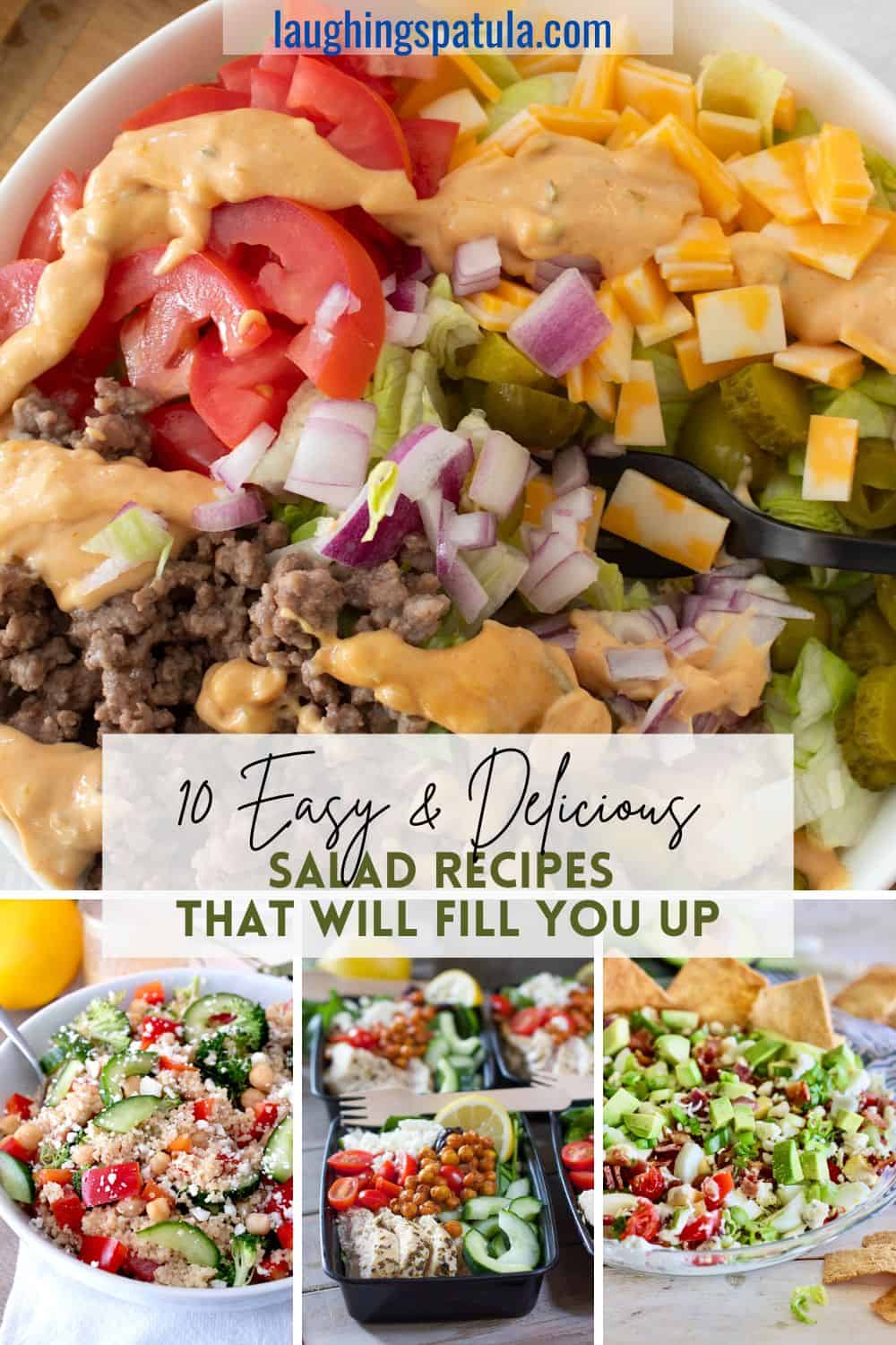 10 filling salads pinterest pin