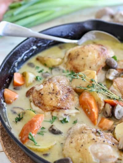 French Chicken Stew cooked in one pan