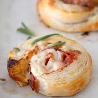 pinwheels on parchment paper