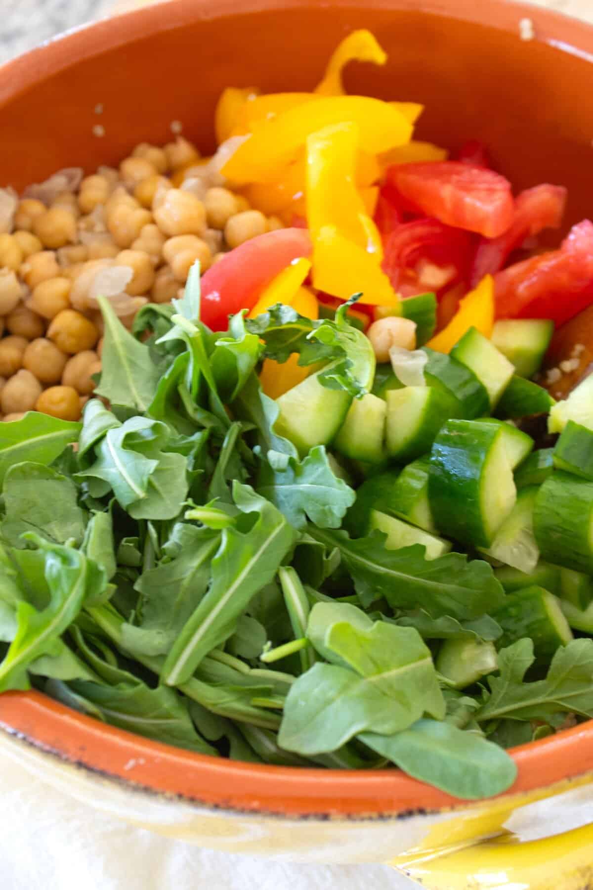 ingredients in a salad bowl
