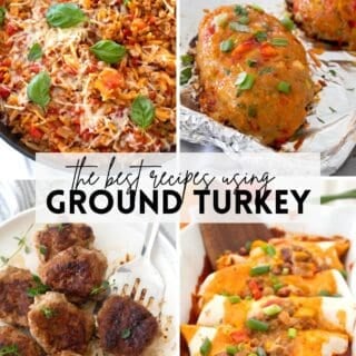 ground turkey recipe collage