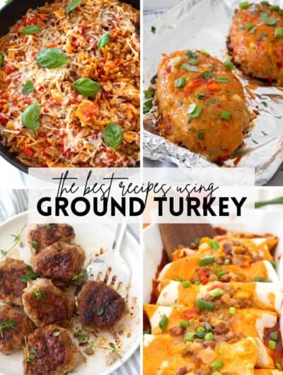 ground turkey recipe collage