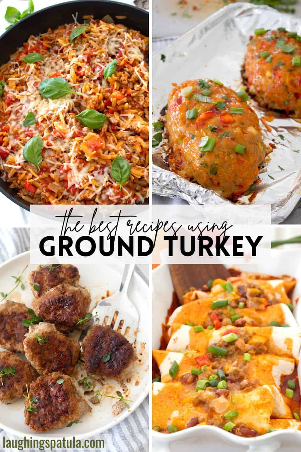ground turkey recipe collage