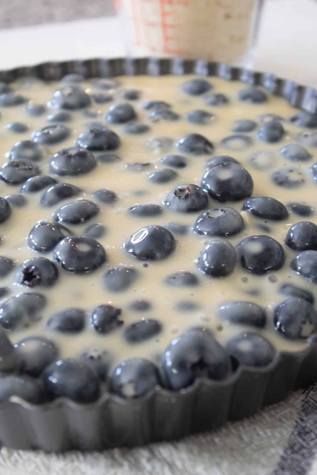 tart with blueberry pie mixture