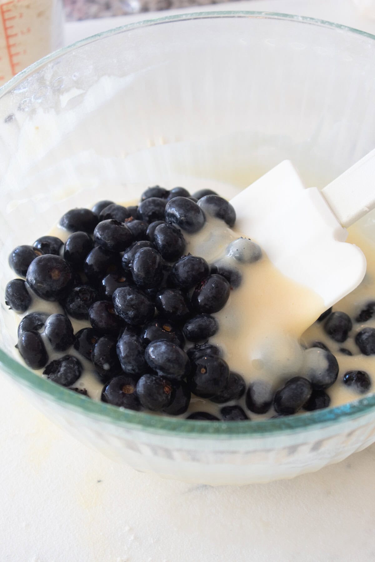 bowl full of blueberry filling mixture