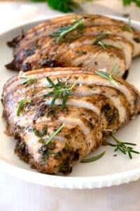 balsamic and rosemary coated turkey tenderloin