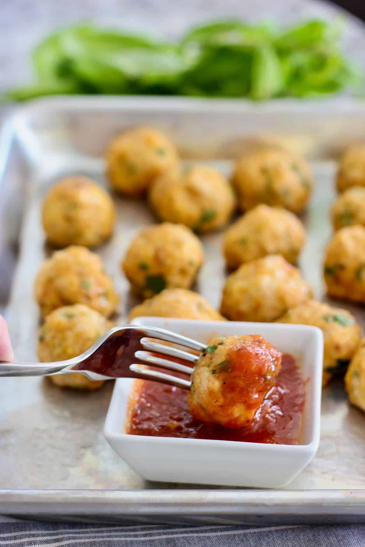 baked chicken meatballs