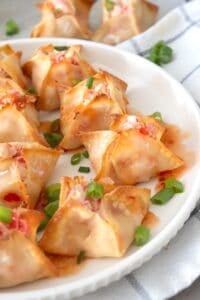 plate of baked crab Rangoons