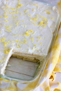 No bake limoncello Tiramisu in a 9 x 13 pan