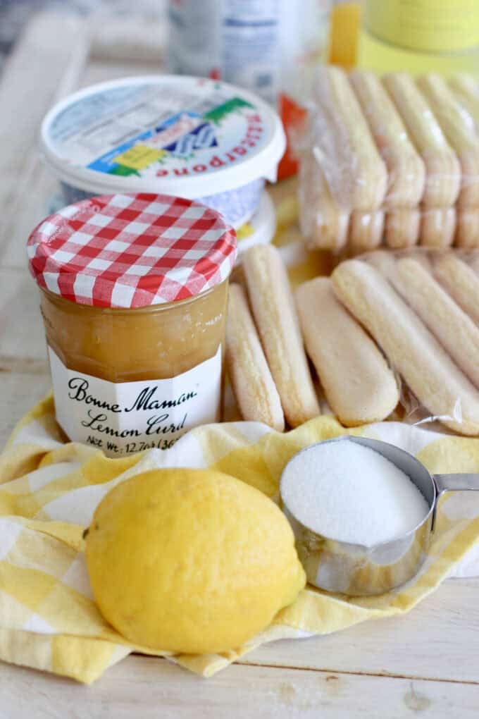 ingredients for limoncello tiramisu