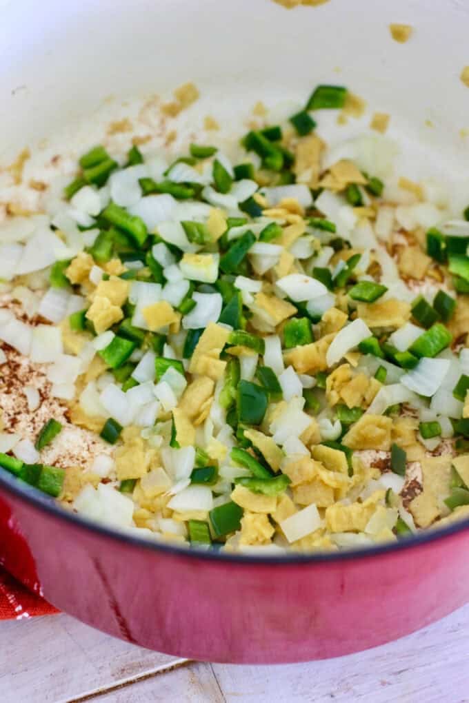 add corn tortillas to taco soup