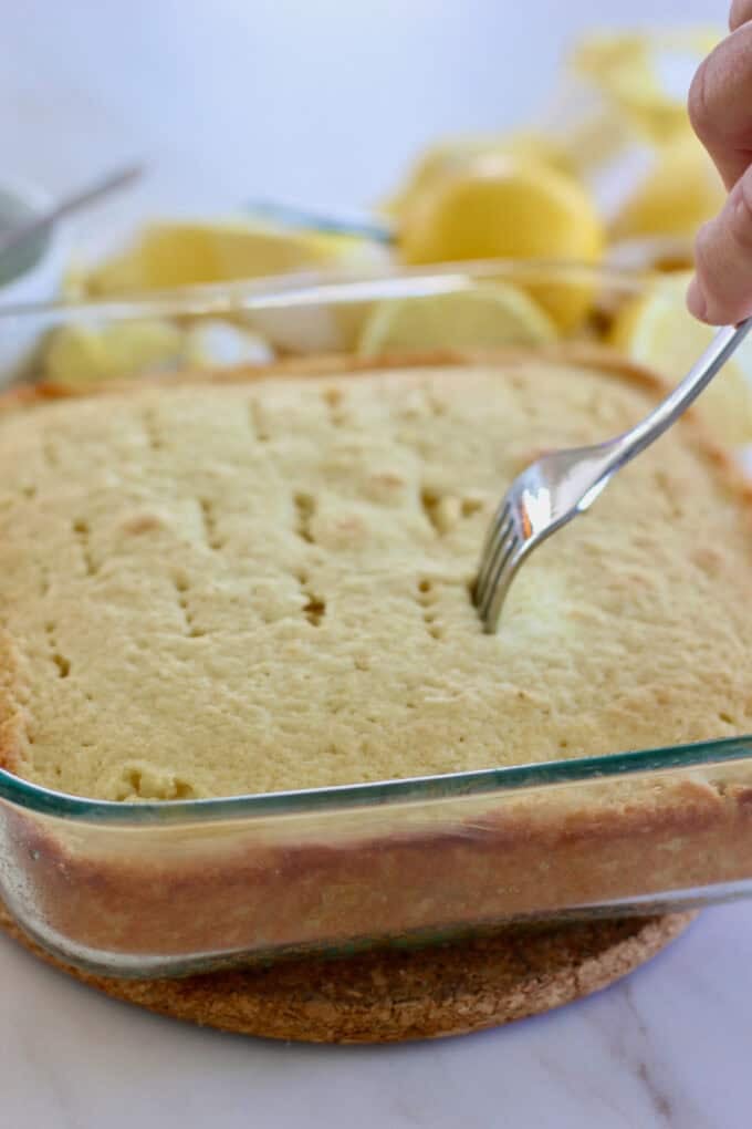 infused lemon cake with lemon syrup
