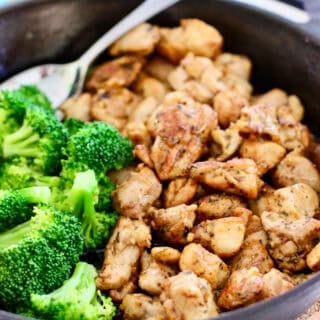 Chicken and broccoli in one skillet